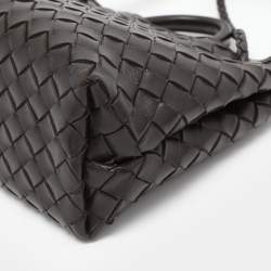 مملوكة مسبقًا Bottega Veneta Brown Intrecciato Leather Small Andiamo Tote