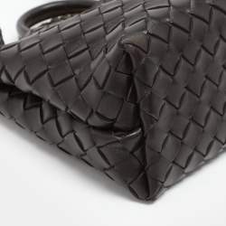 مملوكة مسبقًا Bottega Veneta Brown Intrecciato Leather Small Andiamo Tote