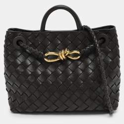 مملوكة مسبقًا Bottega Veneta Brown Intrecciato Leather Small Andiamo Tote
