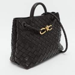 مملوكة مسبقًا Bottega Veneta Brown Intrecciato Leather Small Andiamo Tote