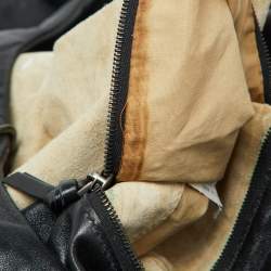 Pre Owned Bottega Veneta Black Intrecciato Leather Campana Hobo