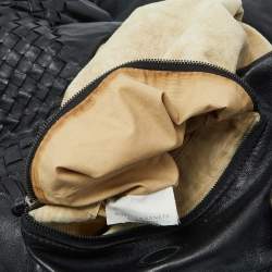 Pre Owned Bottega Veneta Black Intrecciato Leather Campana Hobo