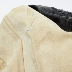 Pre Owned Bottega Veneta Black Intrecciato Leather Campana Hobo