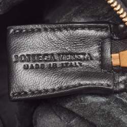 Pre Owned Bottega Veneta Black Intrecciato Leather Mini Loop Camera Bag