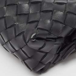 Pre Owned Bottega Veneta Black Intrecciato Leather Mini Loop Camera Bag