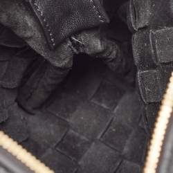Pre Owned Bottega Veneta Black Intrecciato Leather Mini Loop Camera Bag