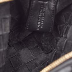 Pre Owned Bottega Veneta Black Intrecciato Leather Mini Loop Camera Bag