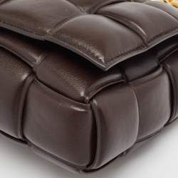 Bottega Veneta Choco Brown Padded Leather Chain Cassette Shoulder Bag