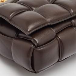 Bottega Veneta Choco Brown Padded Leather Chain Cassette Shoulder Bag