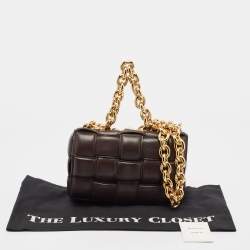 Bottega Veneta Choco Brown Padded Leather Chain Cassette Shoulder Bag