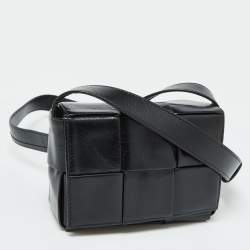 Bottega Veneta Black Leather Cassette Crossbody Bag