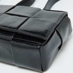 Bottega Veneta Black Leather Cassette Crossbody Bag