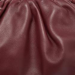 Pre Owned Bottega Veneta Bordeaux Leather Mini The Pouch Bag