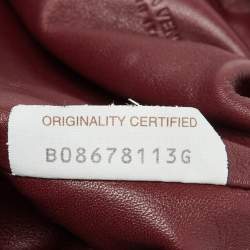 Pre Owned Bottega Veneta Bordeaux Leather Mini The Pouch Bag