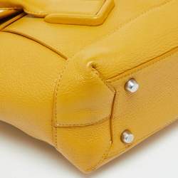 Bottega Veneta Yellow Leather Maxi Intrecciato Arco 33 Bag