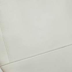 Pre Owned Bottega Veneta White Leather Shoulder Bag