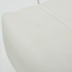 Pre Owned Bottega Veneta White Leather Shoulder Bag