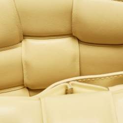 Bottega Veneta Yellow Intrecciato Leather Padded Cassette Chain Bag