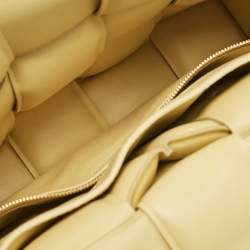 Bottega Veneta Yellow Intrecciato Leather Padded Cassette Chain Bag