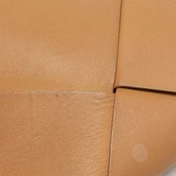 Pre Owned Bottega Veneta Brown Intrecciato Leather Blown Up Clutch