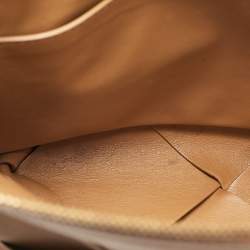 Pre Owned Bottega Veneta Brown Intrecciato Leather Blown Up Clutch