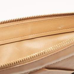 Pre Owned Bottega Veneta Brown Intrecciato Leather Blown Up Clutch