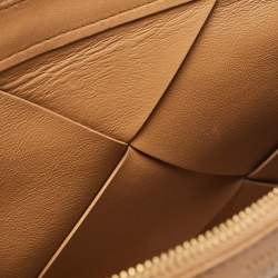 Pre Owned Bottega Veneta Brown Intrecciato Leather Blown Up Clutch