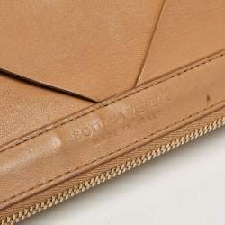 Pre Owned Bottega Veneta Brown Intrecciato Leather Blown Up Clutch