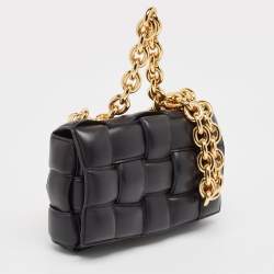 Bottega Veneta Black Padded Leather Cassette Chain Bag