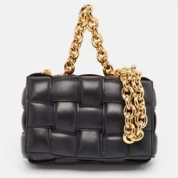 Bottega Veneta Black Padded Leather Cassette Chain Bag