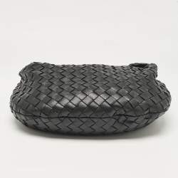 Pre Owned Bottega Veneta Black Intrecciato Leather Teen Jodie Hobo
