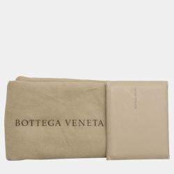 Bottega Veneta Dark Brown Leather Intrecciato Folded Clutch Bag