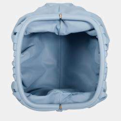 Bottega Veneta Blue Leather The Pouch Bag