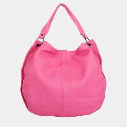 Bottega Veneta Pink Leather Large Hobo Bag