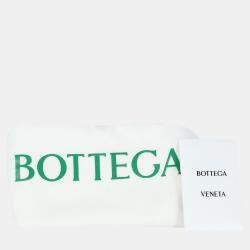 Bottega Veneta White Fabric and Leather Point Shoulder Bag