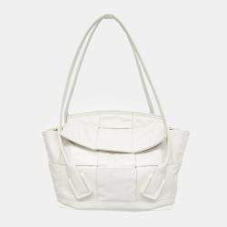 Bottega Veneta White Leather Mini The Arco Shoulder Bag