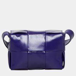 Bottega Veneta Purple Candy Calfskin Intrecciato Cassette Crossbody