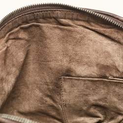 مملوكة مسبقًا Bottega Veneta Dark Brown Intrecciato Leather Leather Nodini Crossbody Bag