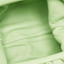 Pre Owned Bottega Veneta Green Intrecciato Leather Mini The Pouch Bag