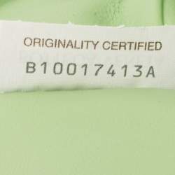 Pre Owned Bottega Veneta Green Intrecciato Leather Mini The Pouch Bag