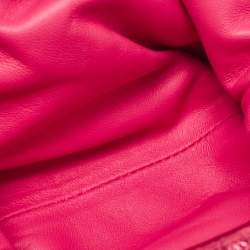 Pre Owned Bottega Veneta Metallic Pink Intrecciato Leather Mini The Pouch Bag