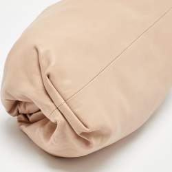 Pre Owned Bottega Veneta Beige Leather Classic Pouch Clutch