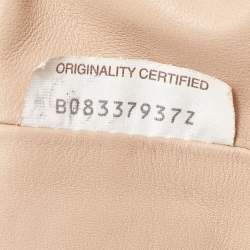 Pre Owned Bottega Veneta Beige Leather Classic Pouch Clutch