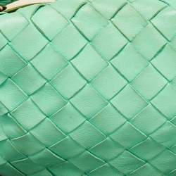 Bottega Veneta Light Green Leather Mini Jodie Hobo