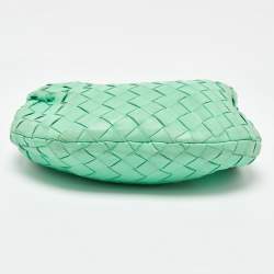 Bottega Veneta Light Green Leather Mini Jodie Hobo