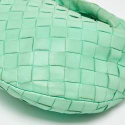 Bottega Veneta Light Green Leather Mini Jodie Hobo