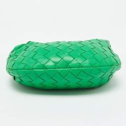 Bottega Veneta Green Leather Mini Jodie Hobo