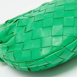 Bottega Veneta Green Leather Mini Jodie Hobo