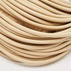 Pre Owned Bottega Veneta Beige Leather Mini Double Knot Hobo