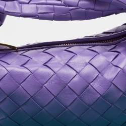 Bottega Veneta Purple Leather Mini Jodie Hobo